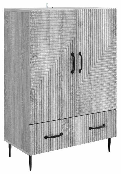 VidaXL Széf fiókkal Szürke Sonoma 66 x 34,5 x 95 cm Szerelt Fa