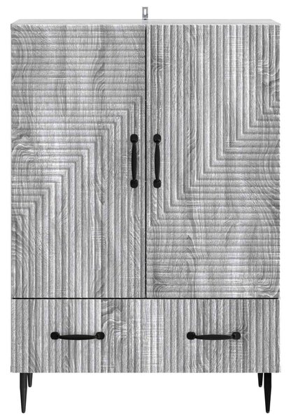 VidaXL Széf fiókkal Szürke Sonoma 66 x 34,5 x 95 cm Szerelt Fa