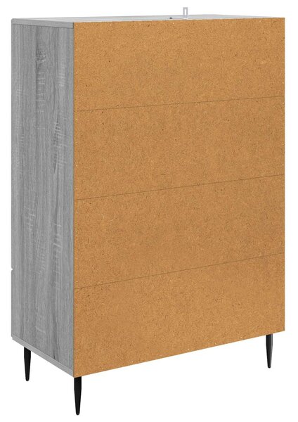 VidaXL Széf fiókkal Szürke Sonoma 66 x 34,5 x 95 cm Szerelt Fa