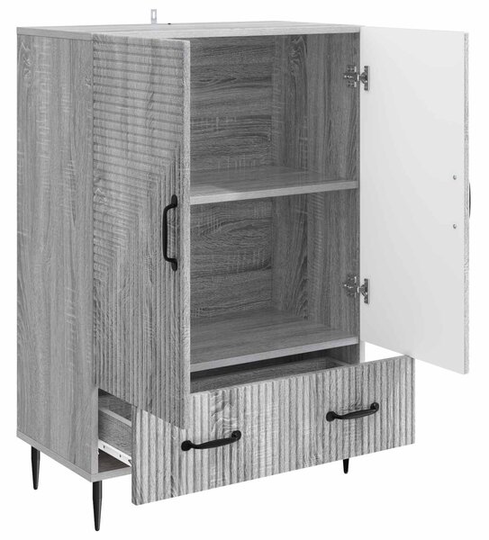 VidaXL Széf fiókkal Szürke Sonoma 66 x 34,5 x 95 cm Szerelt Fa