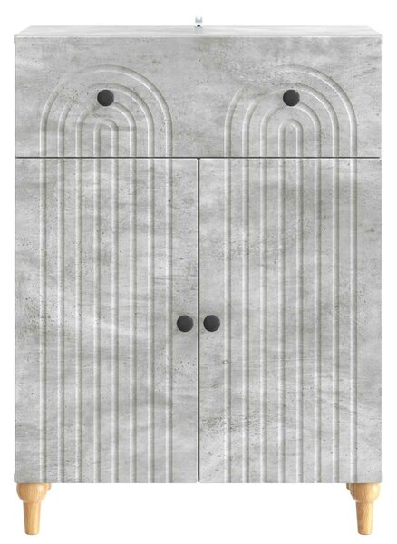 VidaXL Széf Betonszürke 66 x 34,5 x 90 cm Szerelt Fa