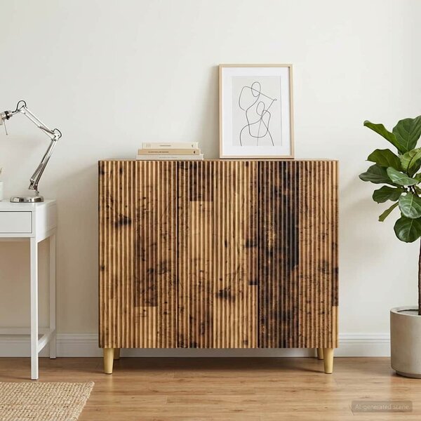 VidaXL Széf Antik Fa 89 x 34,5 x 80 cm Szerelt Fa