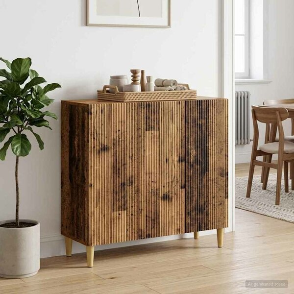 VidaXL Széf Antik Fa 89 x 34,5 x 80 cm Szerelt Fa