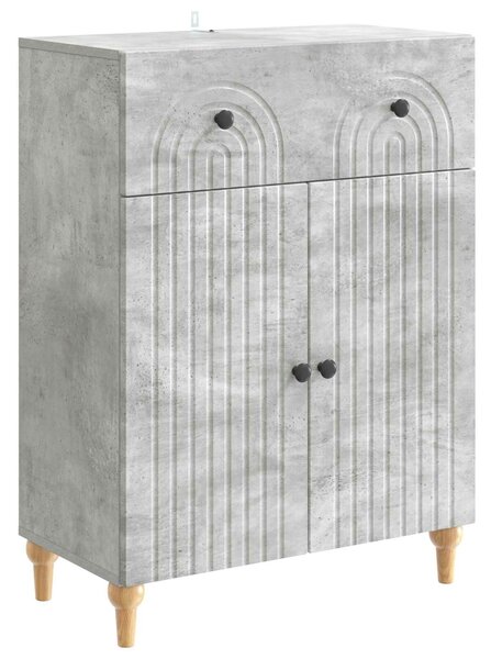 VidaXL Széf Betonszürke 66 x 34,5 x 90 cm Szerelt Fa