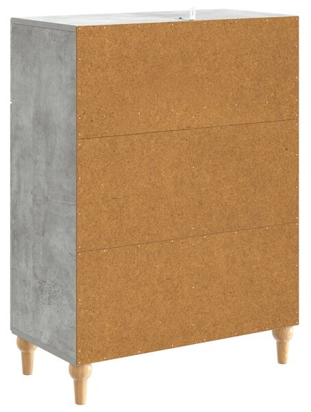 VidaXL Széf Betonszürke 66 x 34,5 x 90 cm Szerelt Fa
