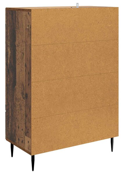 VidaXL Széf fiókkal Antik Fa 66 x 34,5 x 95 cm Szerelt Fa