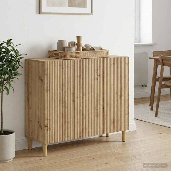 VidaXL Széf Kézműves Tölgy 89 x 34,5 x 80 cm Szerelt Fa