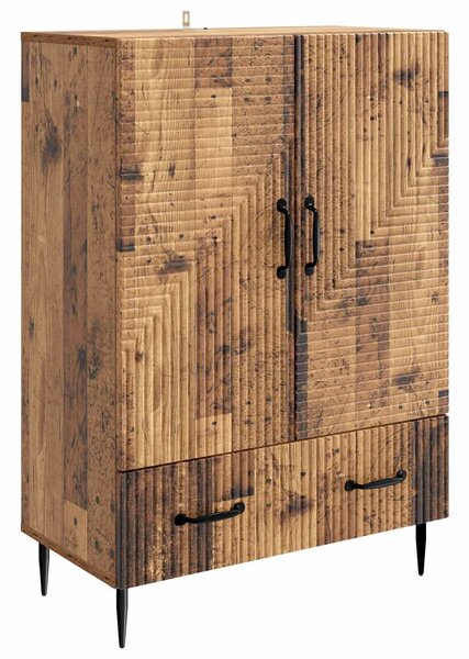 VidaXL Széf fiókkal Antik Fa 66 x 34,5 x 95 cm Szerelt Fa