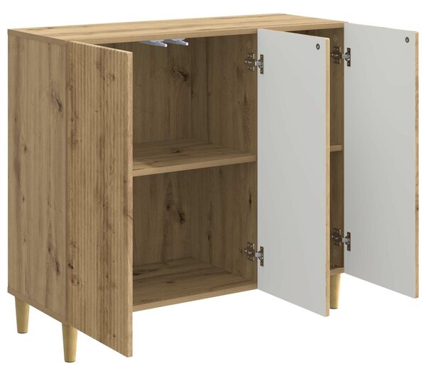 VidaXL Széf Kézműves Tölgy 89 x 34,5 x 80 cm Szerelt Fa
