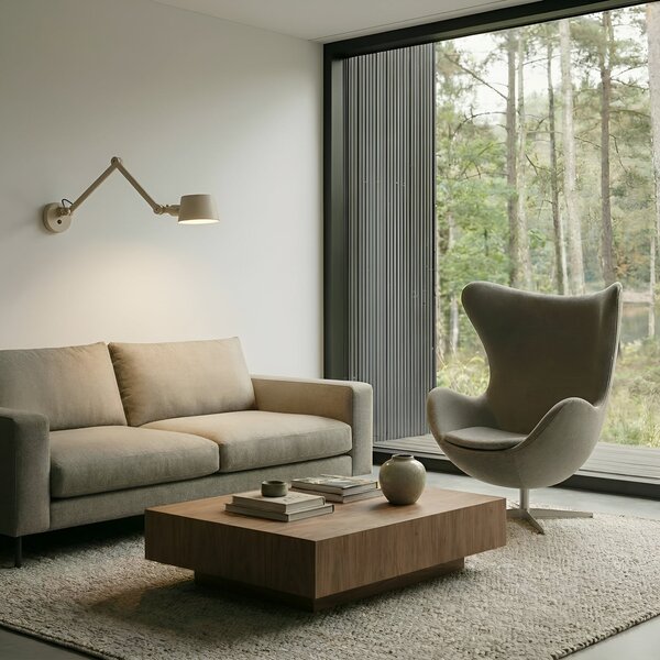 Fali Lámpa Lucande, Silka, dimmable, Bézs, Dolgozószoba / iroda, Fém, Modern