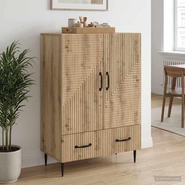 VidaXL Széf Kézműves Tölgy 66 x 34,5 x 95 cm Szerelt Fa