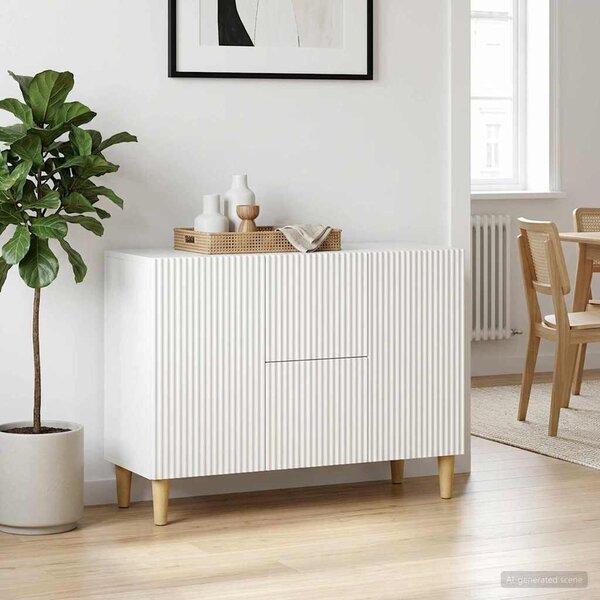 VidaXL Széf Fehér 89 x 34,5 x 60 cm Szerelt Fa