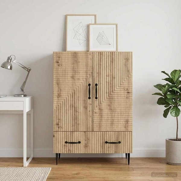VidaXL Széf Kézműves Tölgy 66 x 34,5 x 95 cm Szerelt Fa
