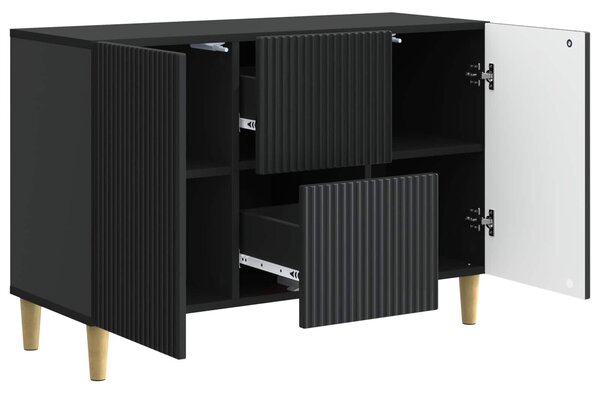 VidaXL Széf Fekete 89 x 34,5 x 60 cm Szerelt Fa