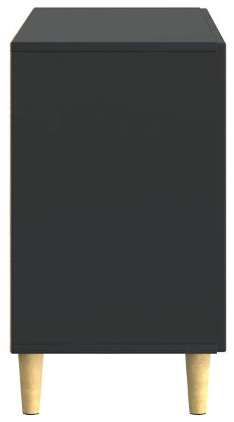 VidaXL Széf Fekete 89 x 34,5 x 60 cm Szerelt Fa