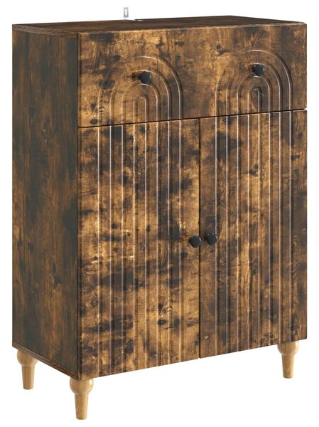 VidaXL Széf Füstös Tölgy 66 x 34,5 x 90 cm Szerelt Fa