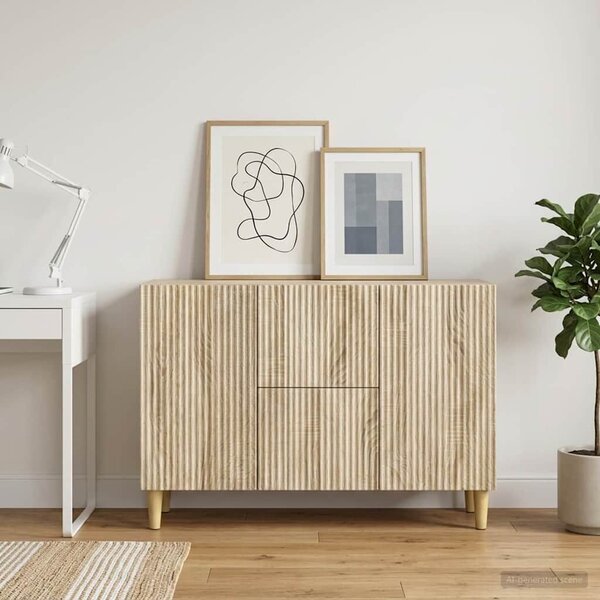 VidaXL Széf Sonoma Tölgy 89 x 34,5 x 60 cm Szerelt Fa