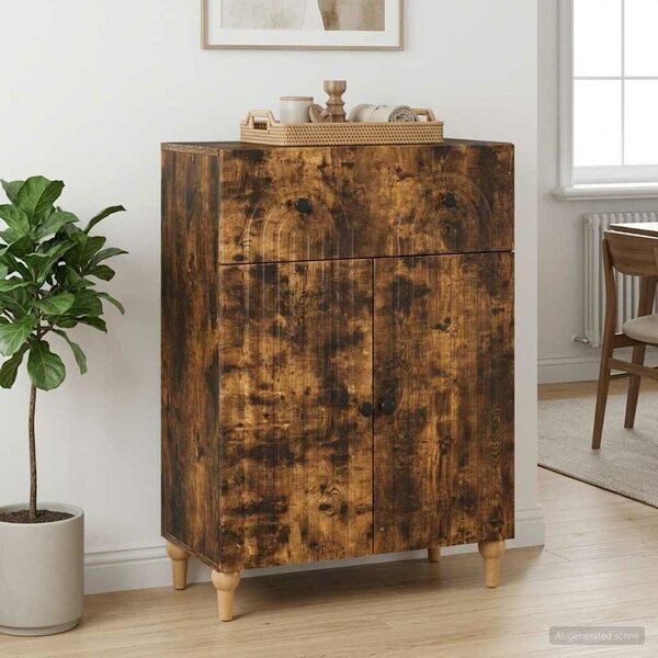 VidaXL Széf Füstös Tölgy 66 x 34,5 x 90 cm Szerelt Fa