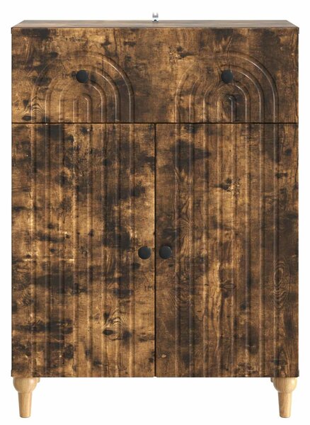VidaXL Széf Füstös Tölgy 66 x 34,5 x 90 cm Szerelt Fa