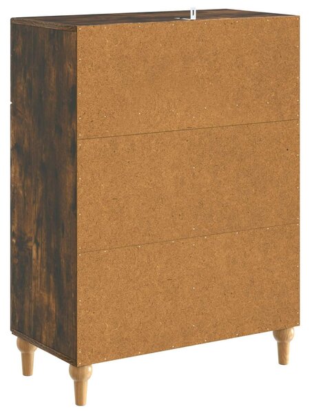 VidaXL Széf Füstös Tölgy 66 x 34,5 x 90 cm Szerelt Fa