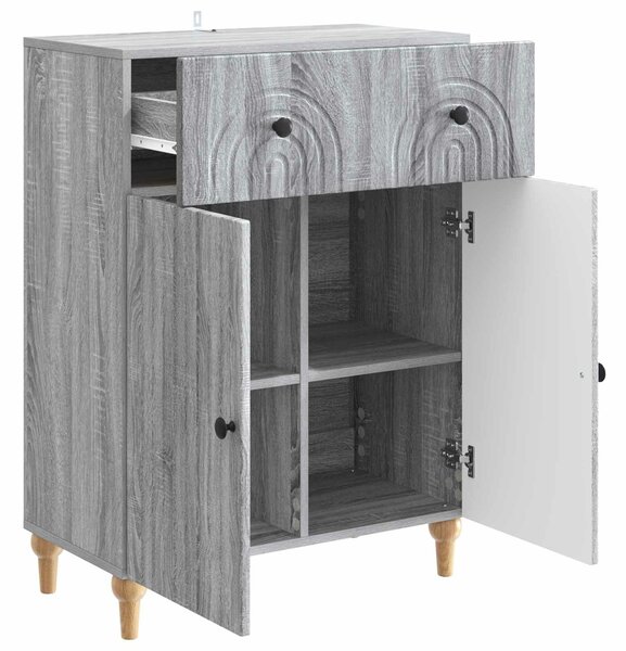 VidaXL Széf Szürke Sonoma 66 x 34,5 x 90 cm Szerelt Fa