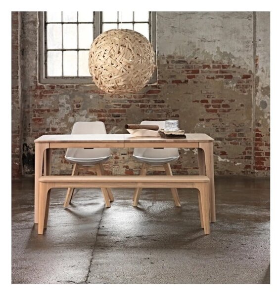 Amalfi fehér tölgyfa ülőpad - Unique Furniture