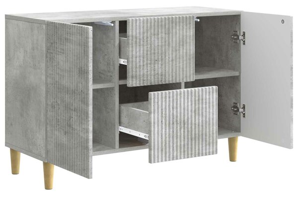 VidaXL Széf Betonszürke 89 x 34,5 x 60 cm Szerelt Fa