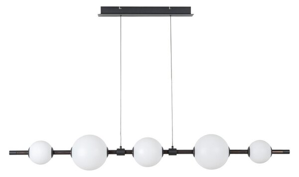 Függőlámpa Lucande, Tanira, dimmable, Fekete, Nappali, Fém, Modern