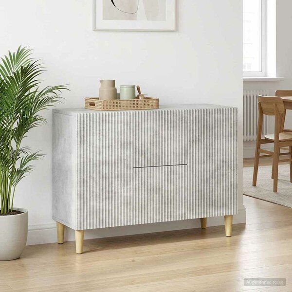 VidaXL Széf Betonszürke 89 x 34,5 x 60 cm Szerelt Fa