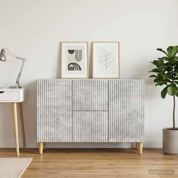 VidaXL Széf Betonszürke 89 x 34,5 x 60 cm Szerelt Fa