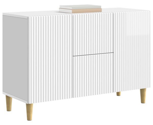 VidaXL Széf Magasfényű Fehér 89 x 34,5 x 60 cm Szerelt Fa
