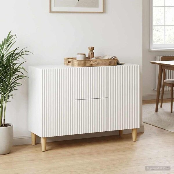 VidaXL Széf Magasfényű Fehér 89 x 34,5 x 60 cm Szerelt Fa