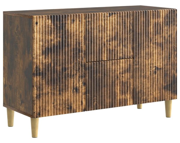 VidaXL Széf Füstös Tölgy 89 x 34,5 x 60 cm Szerelt Fa