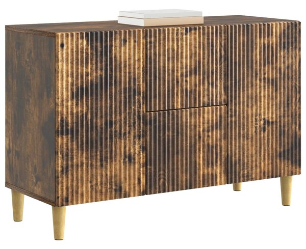 VidaXL Széf Füstös Tölgy 89 x 34,5 x 60 cm Szerelt Fa