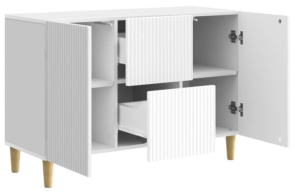 VidaXL Széf Magasfényű Fehér 89 x 34,5 x 60 cm Szerelt Fa
