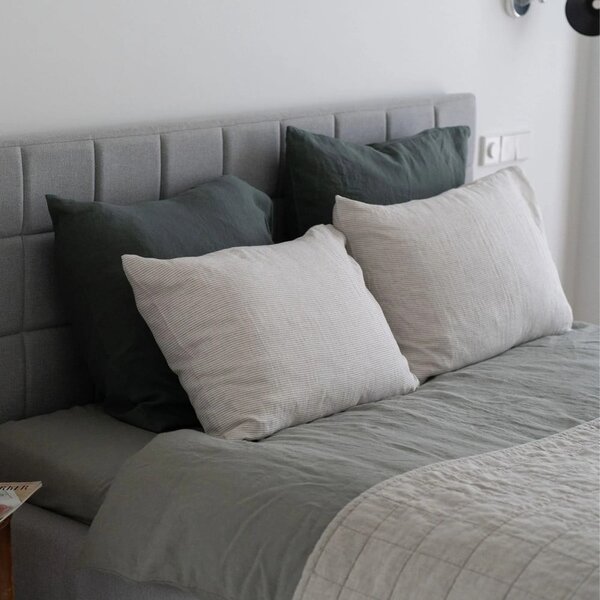 Len párnahuzat 50x70 cm Forest Green – Linen Tales