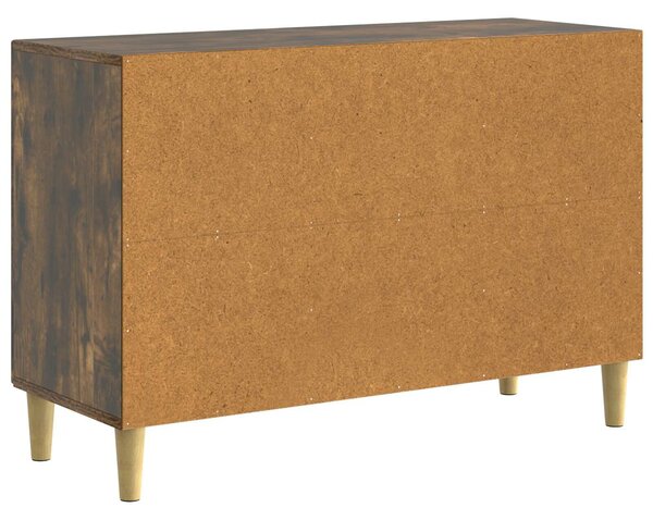 VidaXL Széf Füstös Tölgy 89 x 34,5 x 60 cm Szerelt Fa