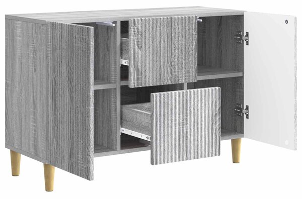 VidaXL Széf Szürke Sonoma 89 x 34,5 x 60 cm Szerelt Fa
