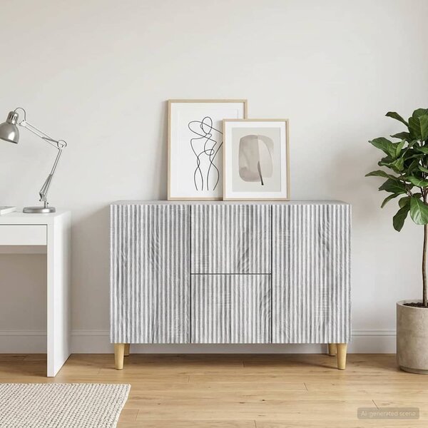 VidaXL Széf Szürke Sonoma 89 x 34,5 x 60 cm Szerelt Fa