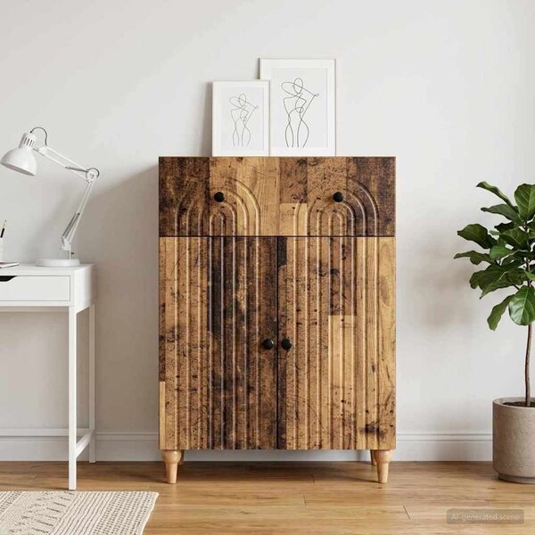 VidaXL Széf Antik Fa 66 x 34,5 x 90 cm Szerelt Fa