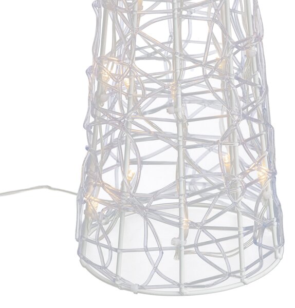 Karácsonyfa átlátszó 60cm LED-del IP44 - Coni