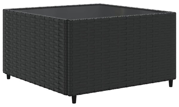 VidaXL 8 részes fekete polyrattan kerti ülőgarnitúra párnákkal