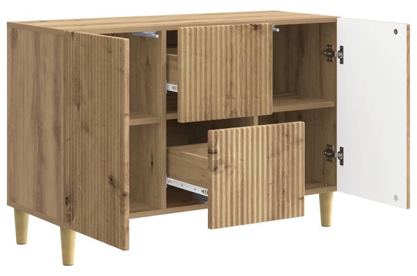 VidaXL Széf Kézműves Tölgy 89 x 34,5 x 60 cm Szerelt Fa