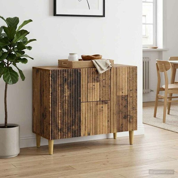 VidaXL Széf Antik Fa 89 x 34,5 x 60 cm Szerelt Fa