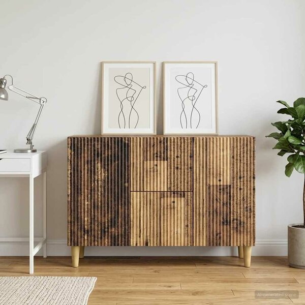 VidaXL Széf Antik Fa 89 x 34,5 x 60 cm Szerelt Fa