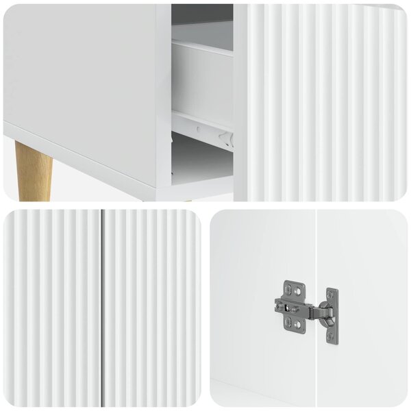 VidaXL Széf Fehér 66 x 34,5 x 95 cm Szerelt Fa