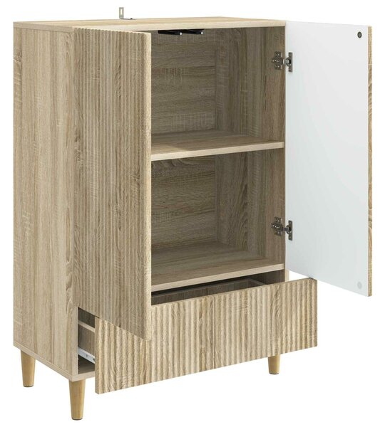 VidaXL Széf fiókkal Sonoma Tölgy 66 x 34,5 x 95 cm Szerelt Fa