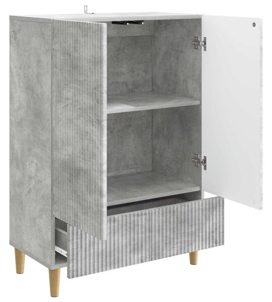 VidaXL Széf fiókkal Betonszürke 66 x 34,5 x 95 cm Szerelt Fa