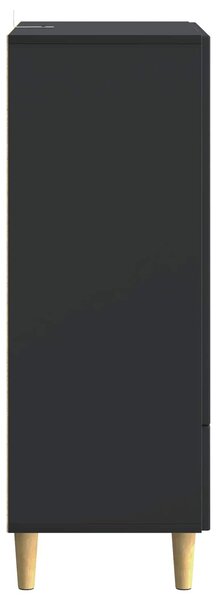 VidaXL Széf fiókkal Fekete 66 x 34,5 x 95 cm Szerelt Fa
