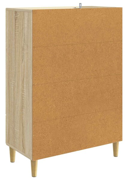 VidaXL Széf fiókkal Sonoma Tölgy 66 x 34,5 x 95 cm Szerelt Fa